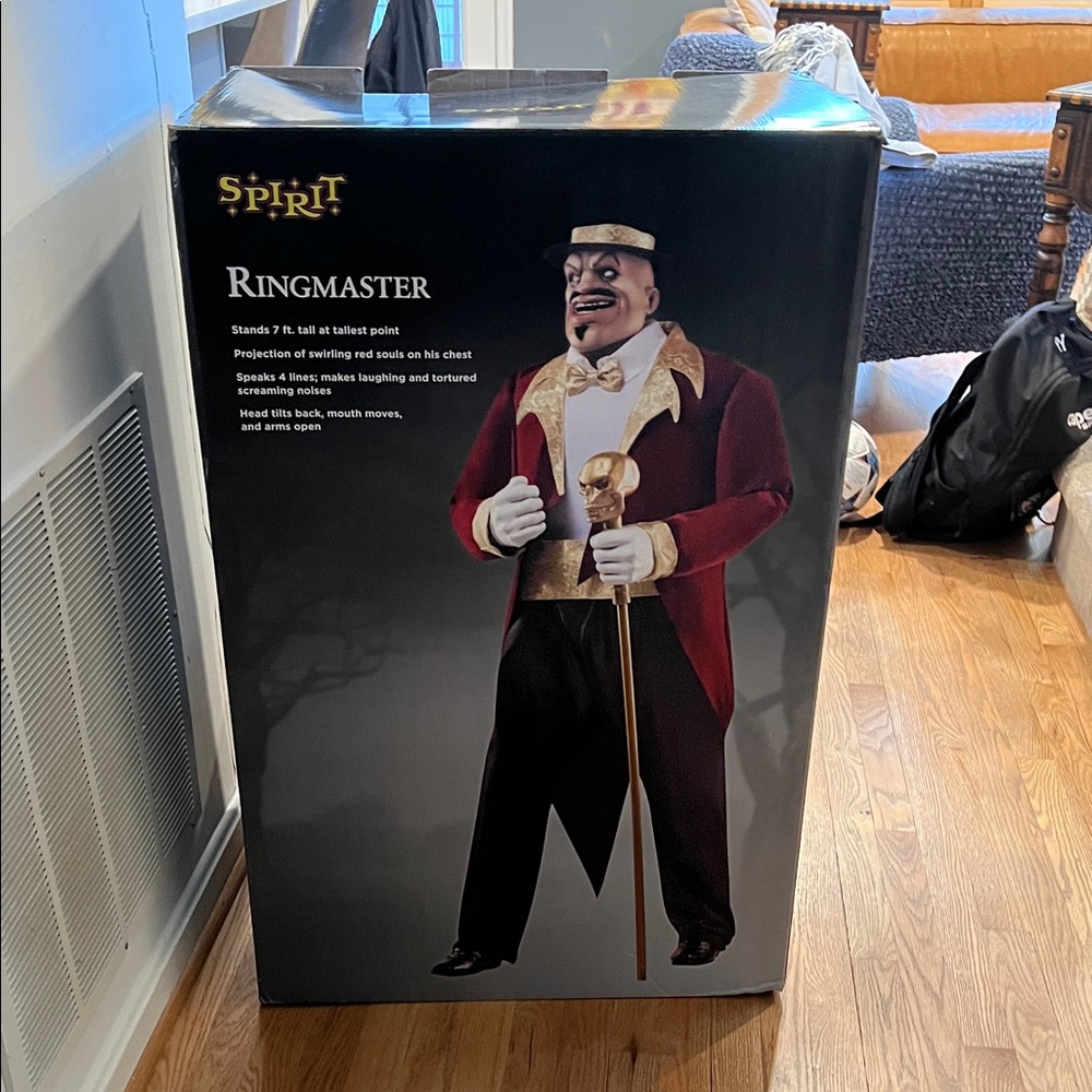 Spirit Ringmaster Animatronic with Red and Gold Accents